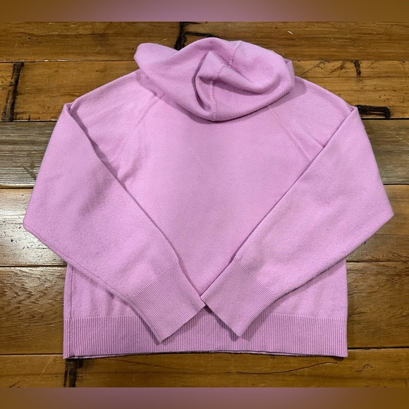 Nordstrom Signature Purple Cashmere Hoodie Size M - Picture 2 of 5